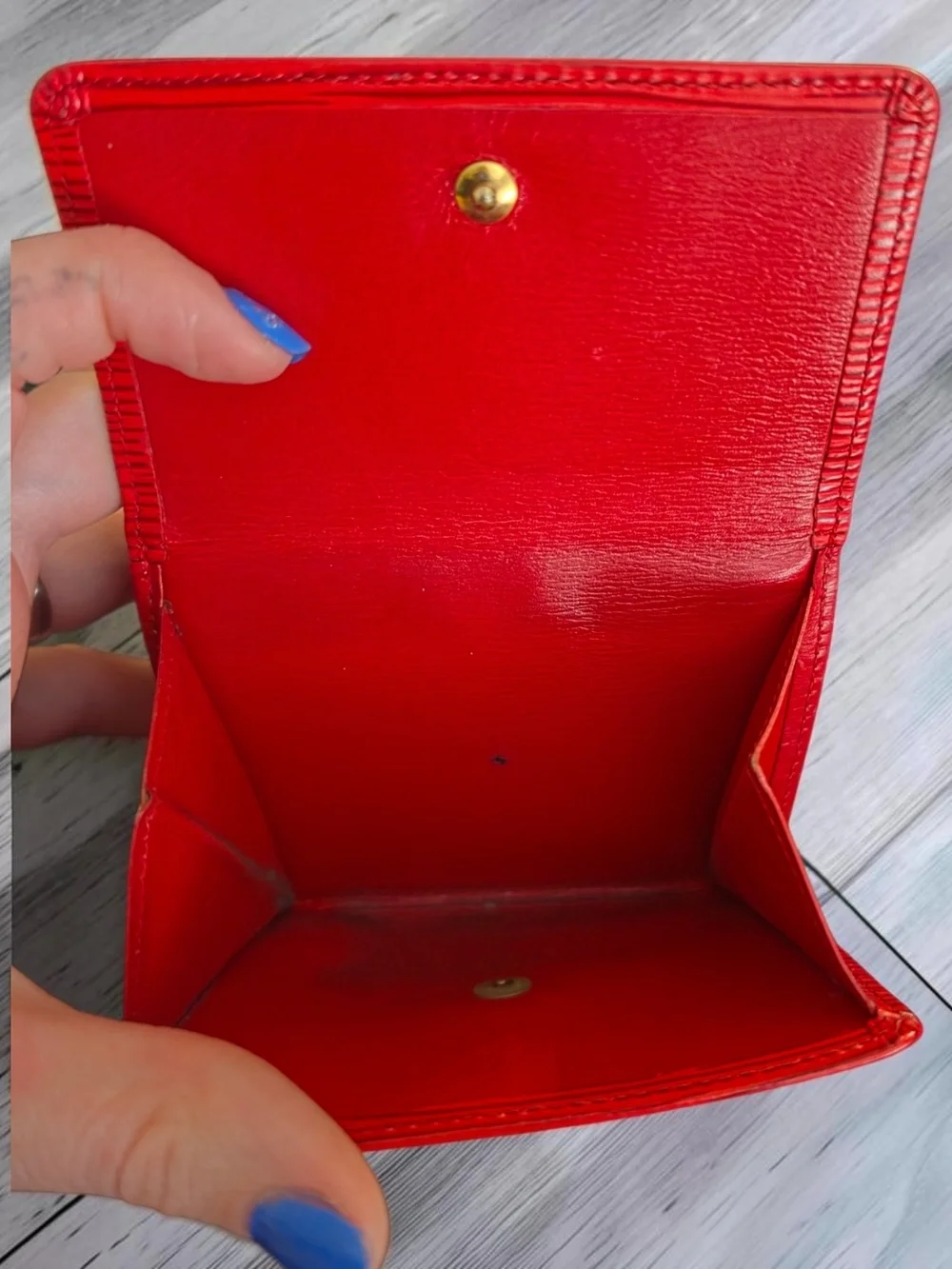 Louis Vuitton Red Epi Leather Compact Wallet